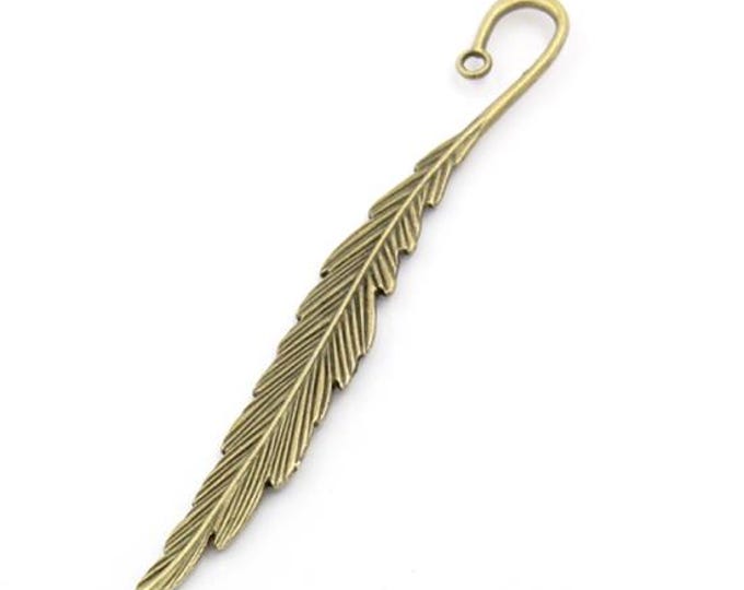 3 Antique BronzeAlloy 4.75" Feather Bookmarks (A27k)