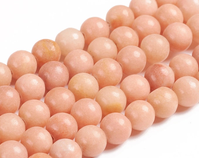1 Strand 8mm Round Natural Pink Adventurine Beads (A302i)
