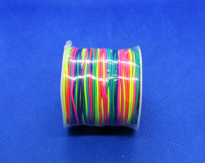 1 Spool Polyester Jewelry Thread Cord For Buddha/Mala/Prayer Beads Multicolor Elastic 1mm (A94b)