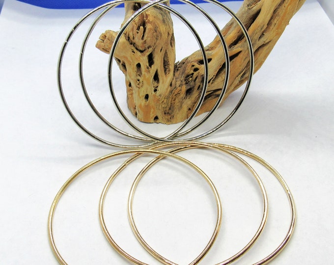 Choice of Color 3 Alloy Stacking Bangle Bracelets 8 5/8" (A42b/c)