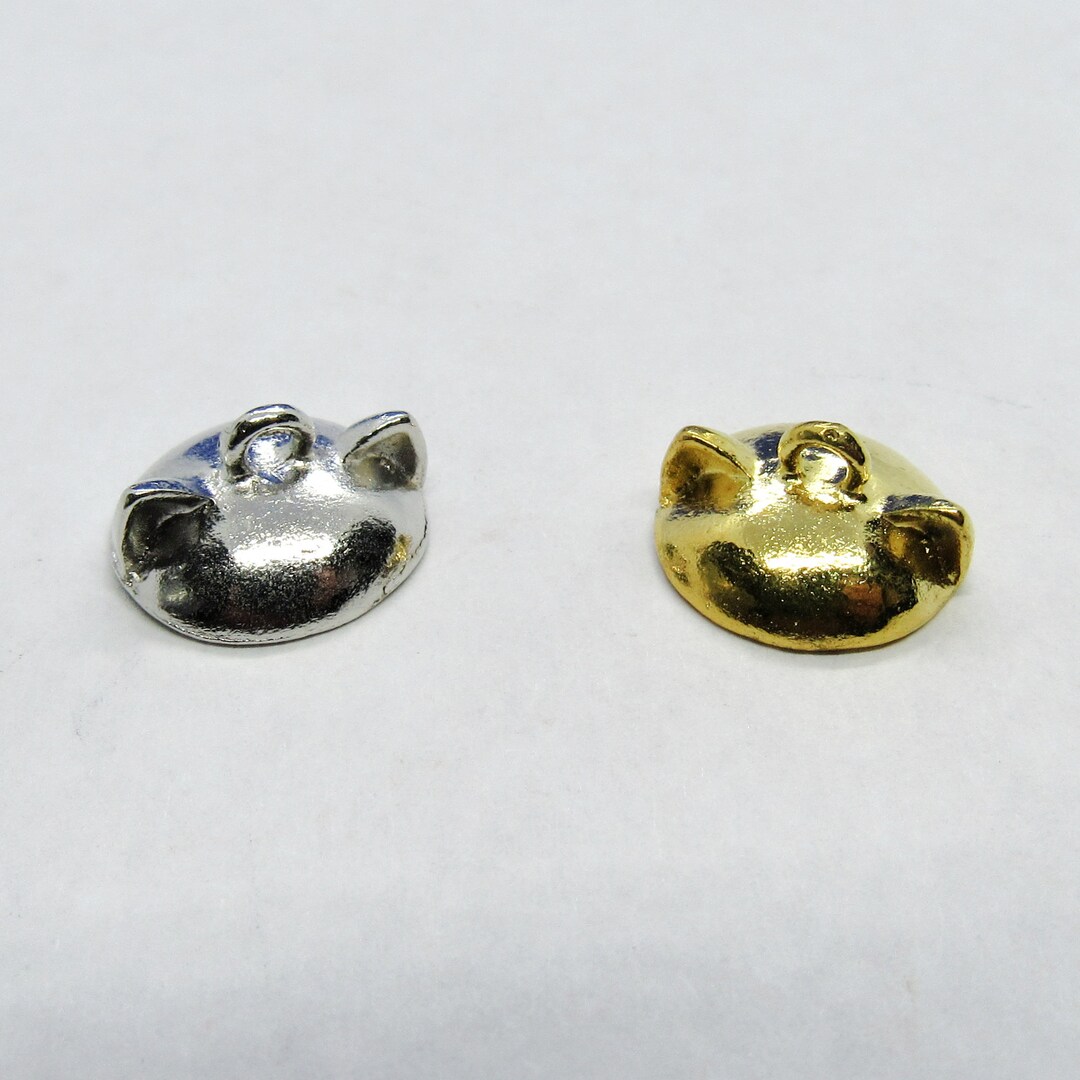 Choice of Color 5 Cat Ear Bead Caps 14x7mm glue on Fits 14mm Beads