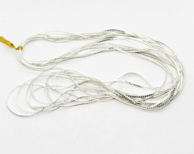 2M Silver Plated Alloy Flat Herringbone Chain   (A131b)