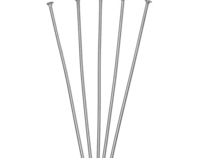 300 Tarnish Resistant 304 Stainless Steel Flat Head Pins 35mm (21G) (A317f)
