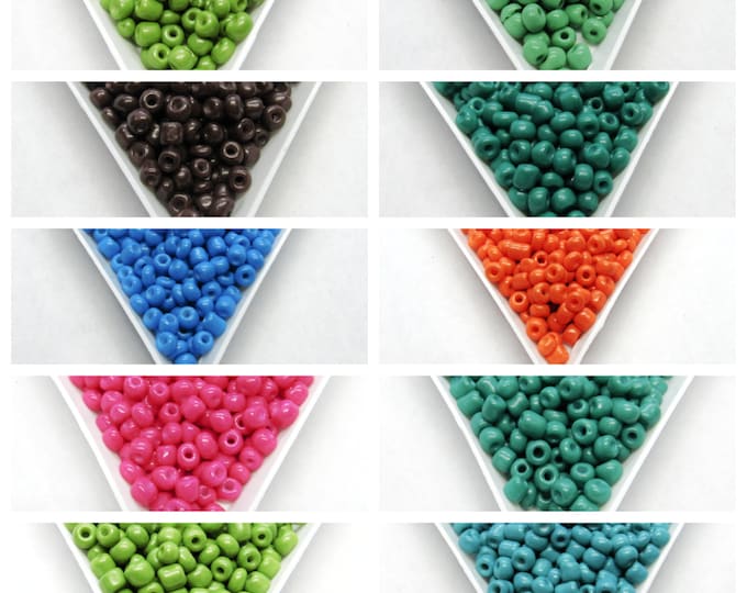 Choice of Color 50G 6/0 Opaque Glass Seed Beads (A205a-f)