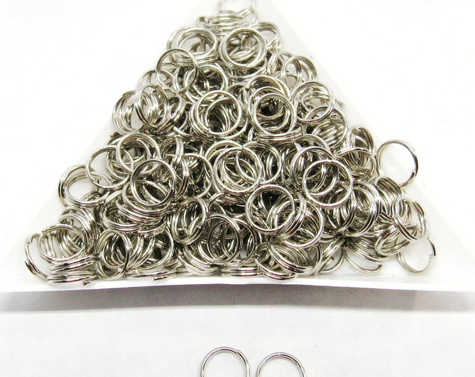 Platinum Tone Split Jump Rings 7mm (A229d/e)