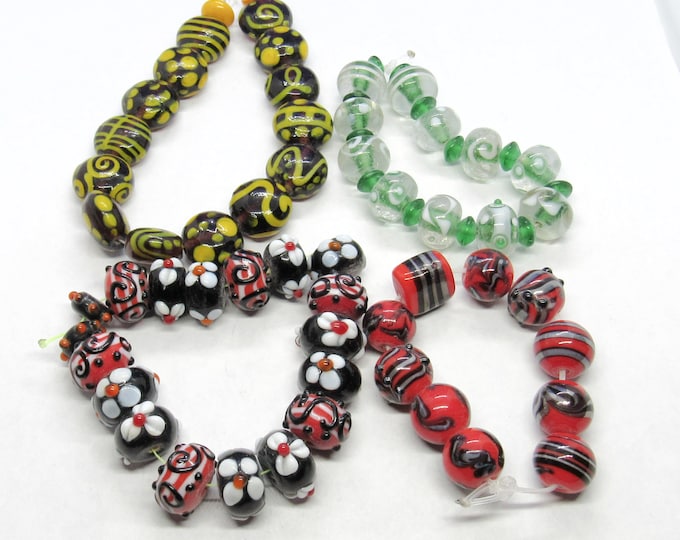 Choice 1 Set Handmade Fancy Glass Lampwork Beads (A181n-q)