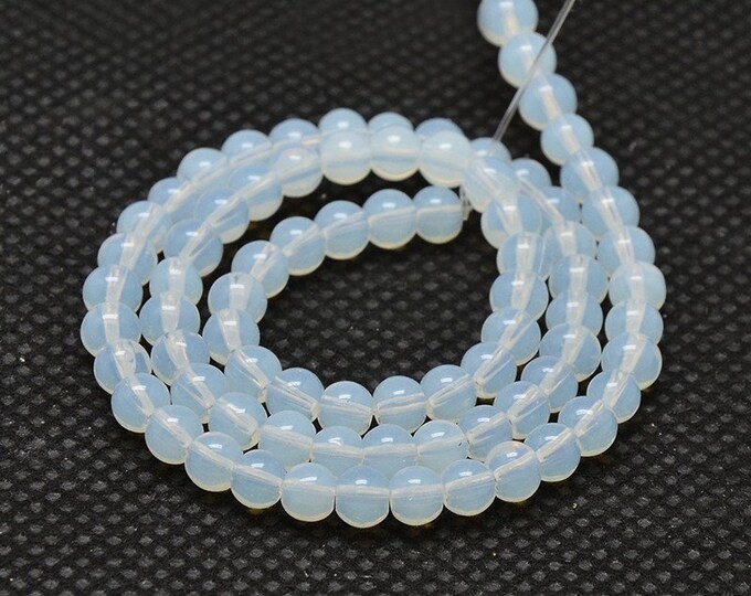 1 Strand Grade AA Round 10mm Opalite Beads (A280b)