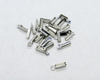 25 Stainless Steel (304) Cord Ends 11x3mm (Fits 2.5mm Cord) (A195i)