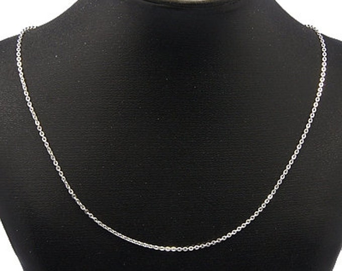 5 (304) Stainless Steel Silver Tone Cable Link Chain Necklaces 20" (A229f)
