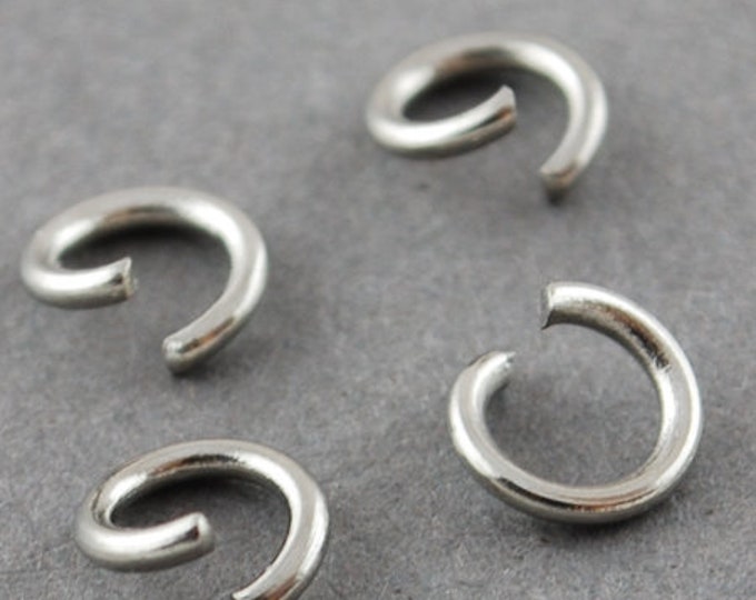 10G (304) Stainless Steel Split Jump Rings 6mm - Approx 165 pcs (A229b)