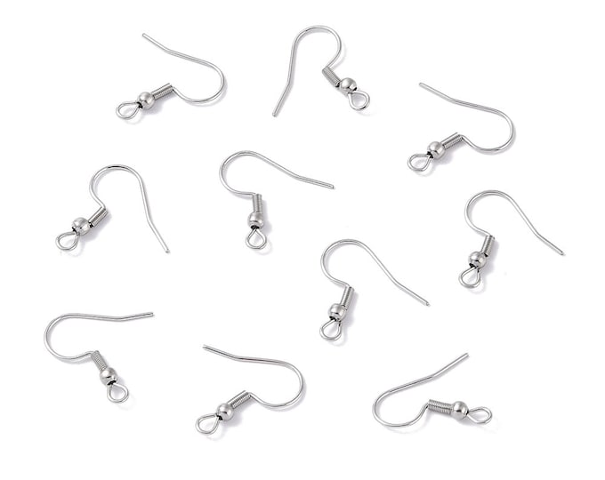316 Stainless Steel French Ear Wires 20x19.5mm  (A398e/f)