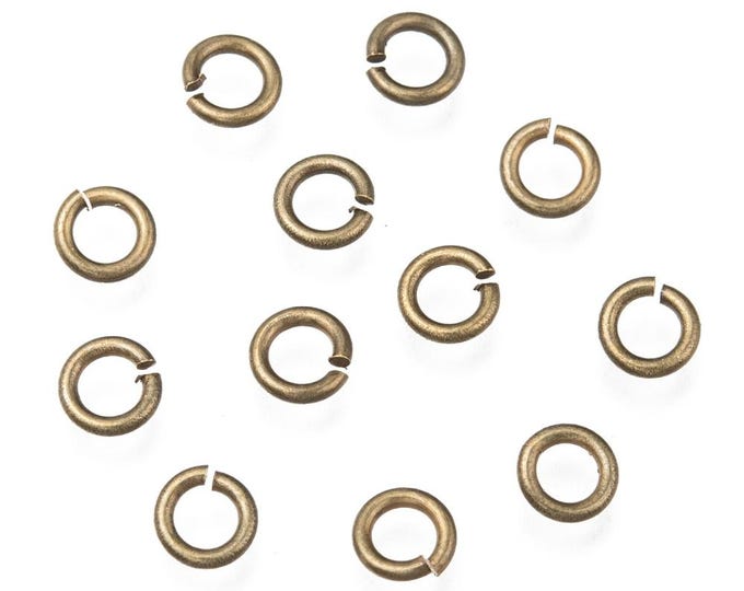 25G (Approx 300) Antique Bronze Tone Opened Jump Rings 5mm  (A523c)