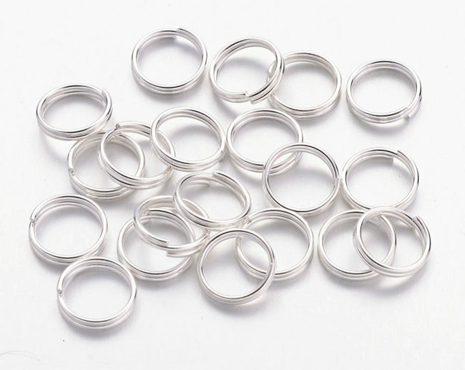 25G (Approx 175) Silver Tone Split Jump Rings (A224s)