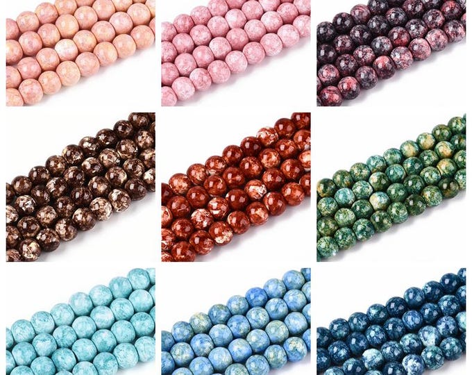 Choice of Color/Size 6 or 8mm Baking Painted Glass Beads