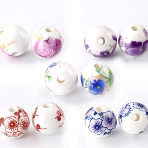 Choice of Color 12mm Round Ceramic Beads