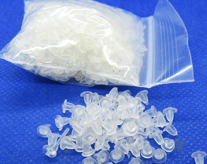 10G Plastic Bullet Ear Nut Backs 4x3.5x3.5mm (A350f)