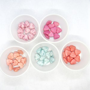 Choice of Color 10 Pcs Vintage 16mm German Acrylic Heart Beads  (A59d-h)