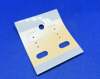 50 Plastic/Paper Earring Display Cards w/Fashion Jewelry 60x50mm  (A76a)