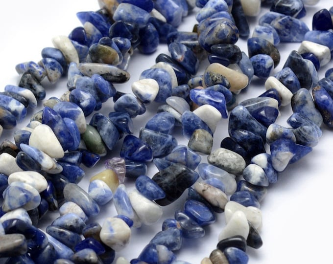 1 Strand Natural Sodalite Chip Beads (A44b)