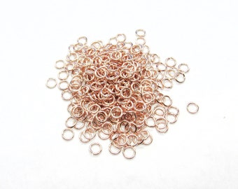 150 Rose Gold Tone Opened Jump Rings 8mm x .8mm  (A262d)