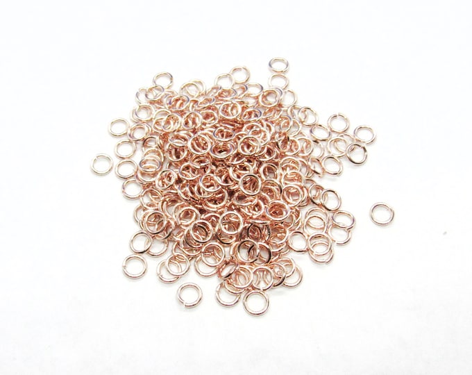 150 Rose Gold Tone Opened Jump Rings 8mm x .8mm  (A262d)