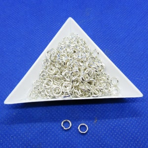 500 Silver Tone (304) Stainless Steel Jump Rings 5mm  (A87L)