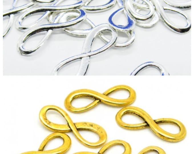 Choice of Color Tone Infinity Connector Links 8 x 23mm (A123f/273k/m)