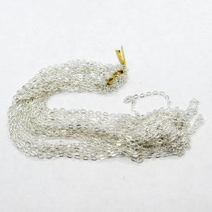 5M Silver Plated Tone Copper Cable Link Chain 2.4x1.9mm   (A214g1)