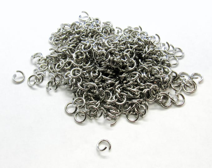 500 (304) Stainless Steel Opened Jump Rings 6mm  (A2k)