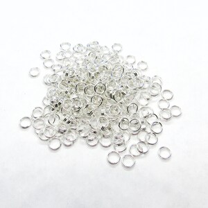 250 Silver Plated Split Jump Rings 5mm x .6mm (22g)  (A98m)