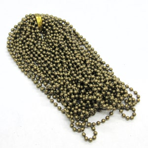 10M Antique Bronze Alloy Ball Chain 2.4mm   (A214L)