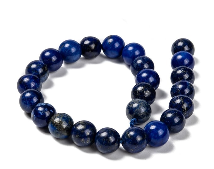 1 Strand 8mm Round Natural Lapis Lazuli Beads (A270h)