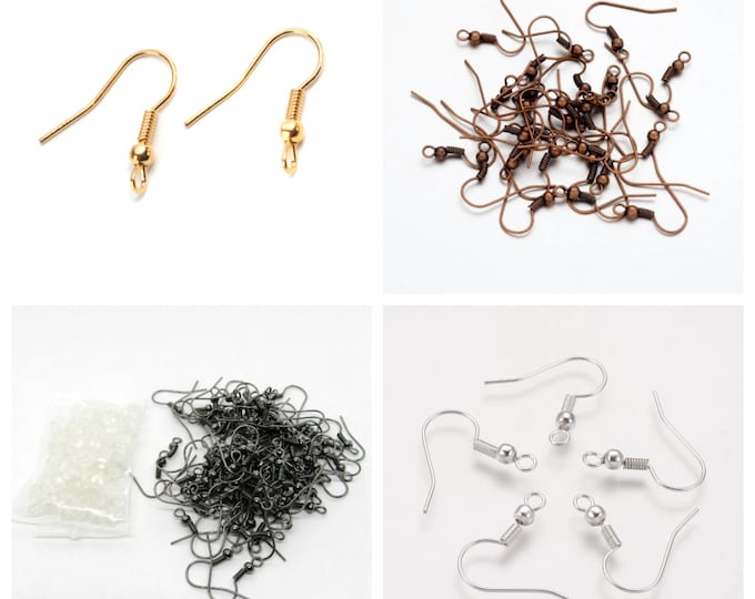 Choice of Color Earring Hooks Ear Wires 19mm (21g)