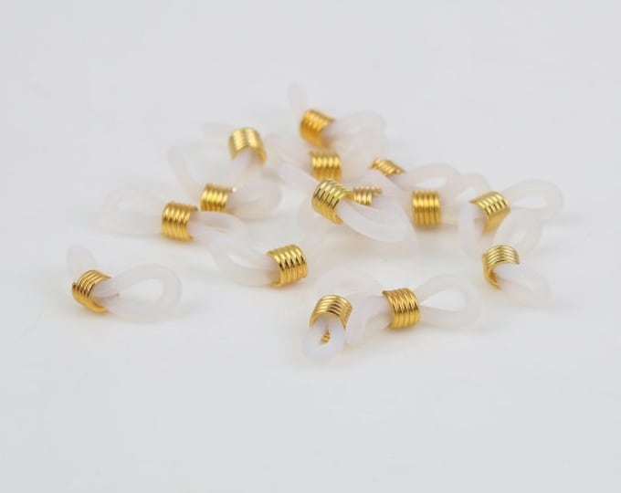 10 Pr (20 pieces) Silicone Color Mask/Eyeglass Holders 20x6mm (a285g)