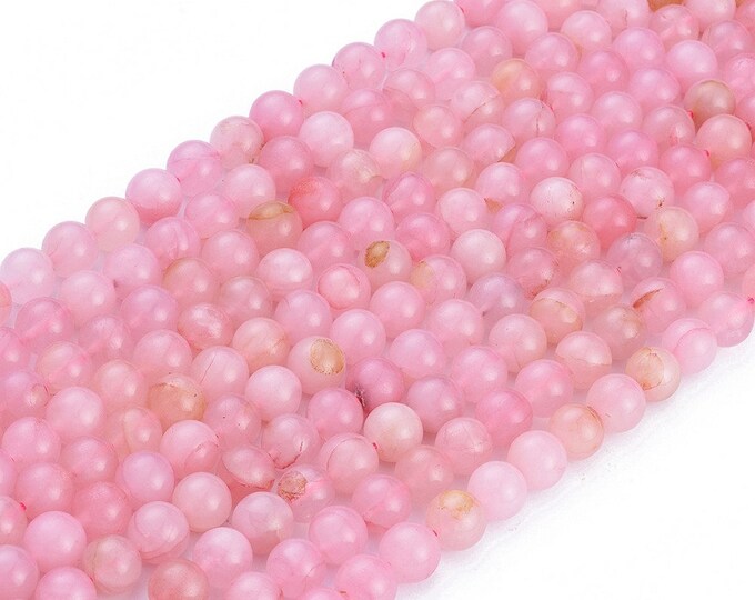 1 Strand 10mm Round Natural Rose Quartz Gemstone Beads (A364J)