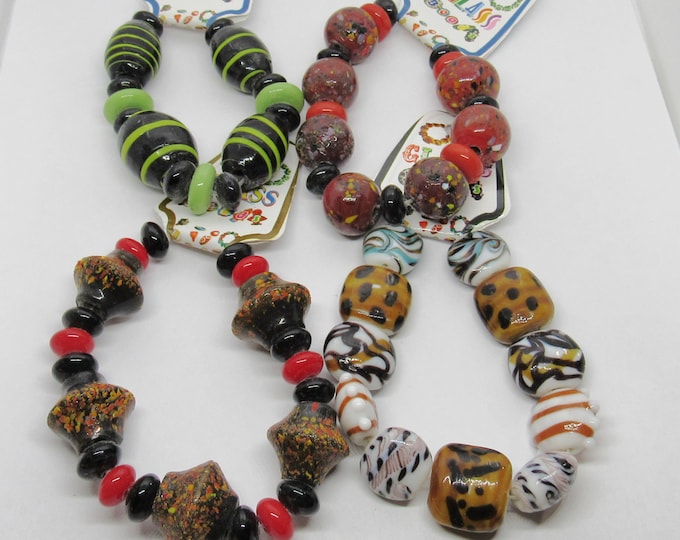 Choice 1 Set Handmade Chunky Glass Lampwork Beads (A8)