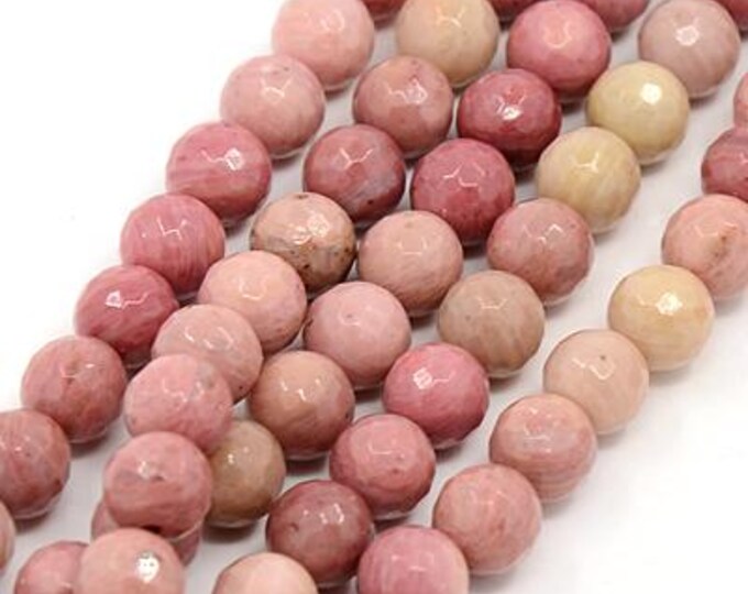 1 Strand Round 8mm Natural Rhodonite Gemstone Beads (A27m)