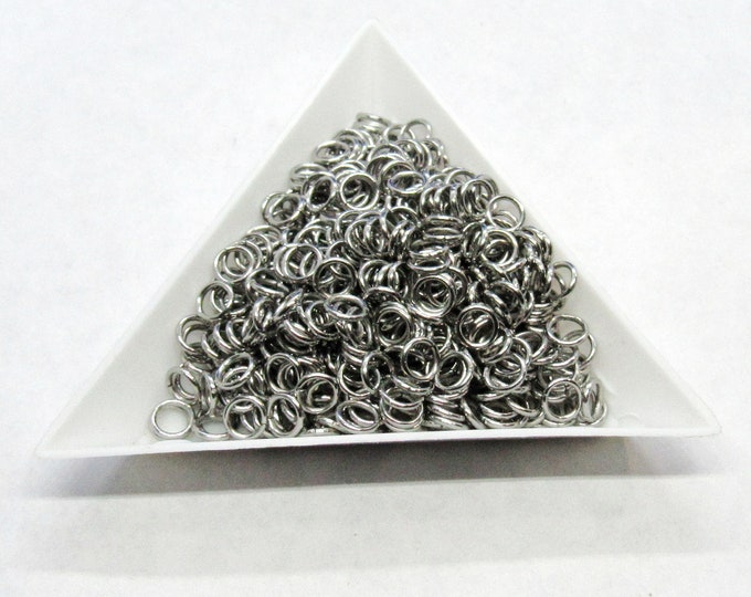 250 (304) Stainless Steel Open Jump Rings 5mm  (A89b)