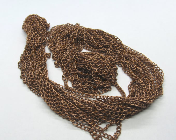 5M Red Copper Tone Alloy Link Curb Chain 4x3mm (A136k)