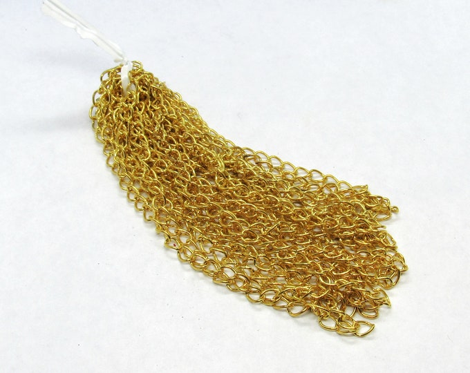 5M Gold Tone Alloy Link Curb Chain 5.5x3.5mm (A157j)
