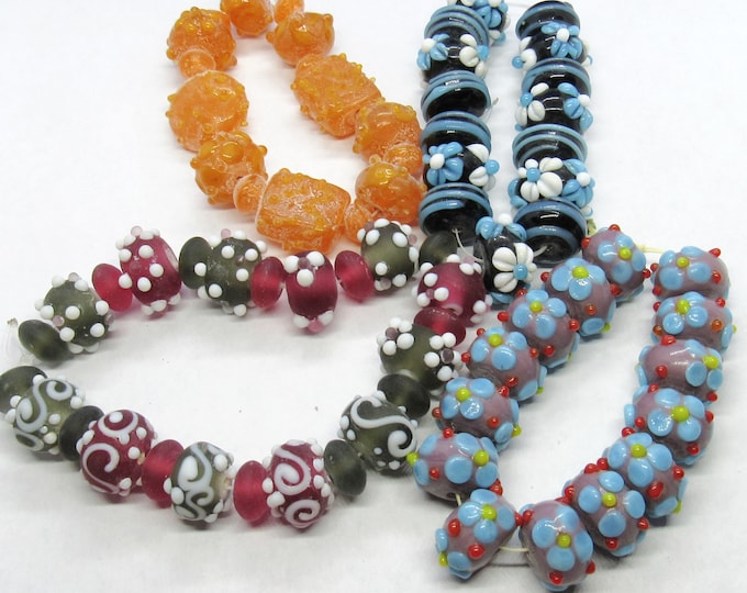 Choice 1 Set Handmade Fancy Glass Lampwork Beads (A208c-f)