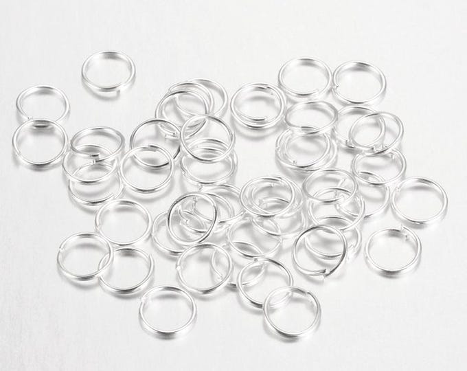 50G (Approx 1000) Silver Tone Iron Open Jump Rings 4mm  (A502f)