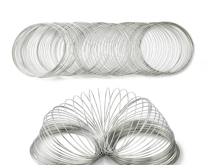 90 Loops Platinum Alloy Memory Wire 60mm/.6mm(22g)  (A337e)