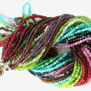 Choice of Color 1/2 Strand 8mm Crackle Glass Beads (A92d-f)