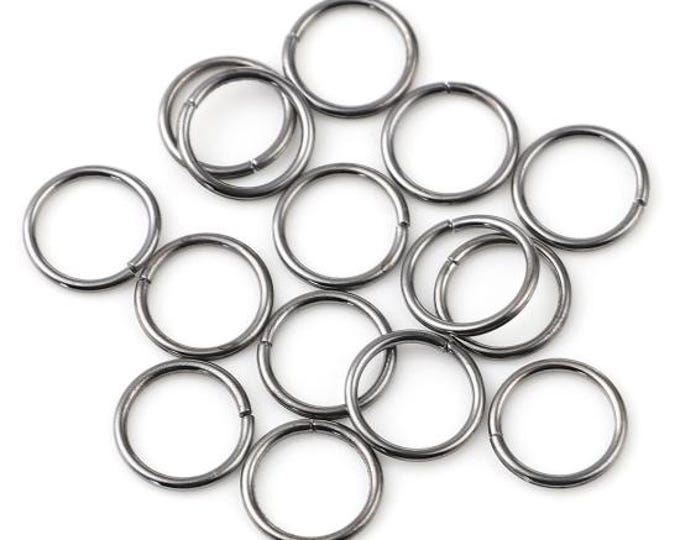 200Pc Gunmetal Iron Based Alloy Opened Jump Rings 6mm x .7mm (21g)  (A82f)