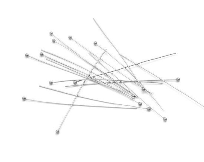 50 Tarnish Resistant 304 Stainless Steel Ball Head Pins 50mm (A499g)