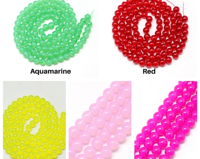 Choice of Color 1 Strand 10mm Baking Painted Imitation Opalite Glass Beads (A339h/422a-b)