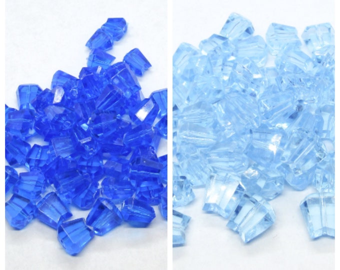 Choice of Color 60 Vintage 12x12x6mm Lucite Triangle Shaped Beads - Blue  (A108k/119a)