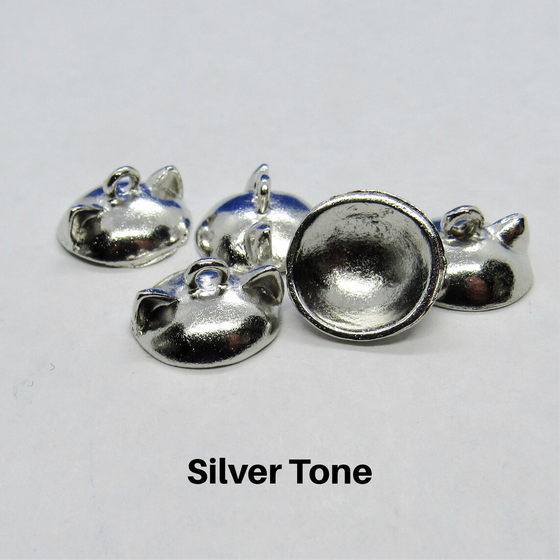 Choice of Color 5 Cat Ear Bead Caps 14x7mm glue on Fits 14mm Etsy