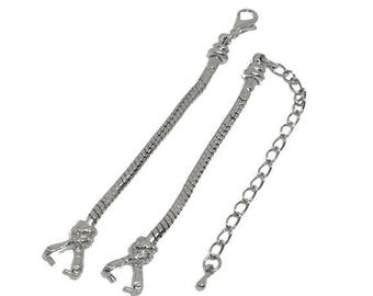 1 Euro Style Silver Tone Watch Band Bracelet w/Lobster Clasp 7.5cm & 8.5cm (B193f)